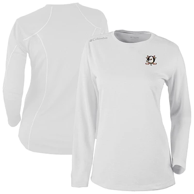 Women's Columbia  White Anaheim Ducks Shotgun Omni-Wick Raglan Long Sleeve T-Shirt