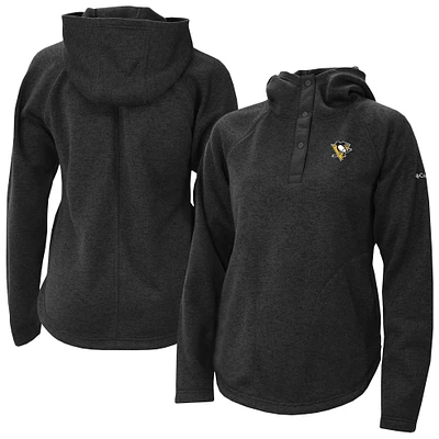 Women's Columbia Pittsburgh Penguins Sweater Weather Quarter-Snap Hoodie