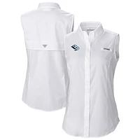 Women's Columbia Utah Hockey Club Tamiami Omni-Shade Sleeveless Button-Up Shirt