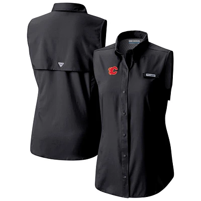 Women's Columbia Calgary Flames Tamiami Omni-Shade Sleeveless Button-Up Shirt