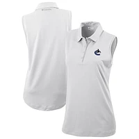 Women's Columbia  White Vancouver Canucks Tend the Ball Omni-Wick Tank Top