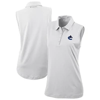 Women's Columbia  White Vancouver Canucks Tend the Ball Omni-Wick Tank Top