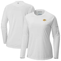 Women's Columbia  White Buffalo Sabres Omni-Shade Tidal Tee II Raglan Long Sleeve T-Shirt