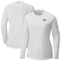 Women's Columbia  White Buffalo Sabres Omni-Shade Tidal Tee II Raglan Long Sleeve T-Shirt