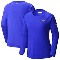 Women's Columbia  Royal Buffalo Sabres Omni-Shade Tidal Tee II Raglan Long Sleeve T-Shirt
