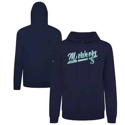 Men's Levelwear  Navy Seattle Mariners Podium Fleece Pullover Hoodie