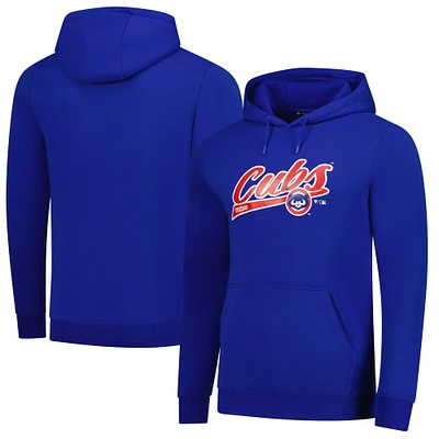Men's Levelwear  Royal Chicago Cubs Podium Fleece Pullover Hoodie