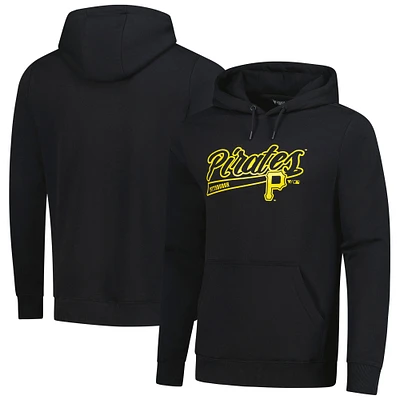 Men's Levelwear  Black Pittsburgh Pirates Podium Fleece Pullover Hoodie