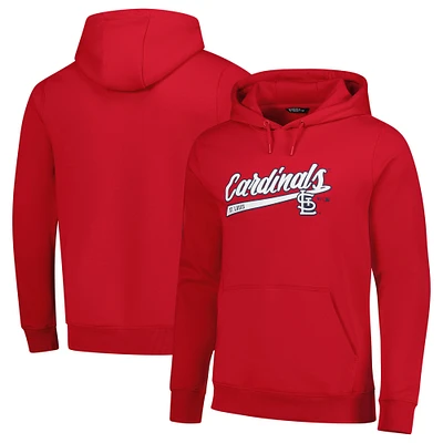 Men's Levelwear  Red St. Louis Cardinals Podium Fleece Pullover Hoodie