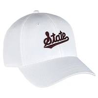 Men's Ahead  White Mississippi State Bulldogs Stratus AeroSphere Adjustable Hat