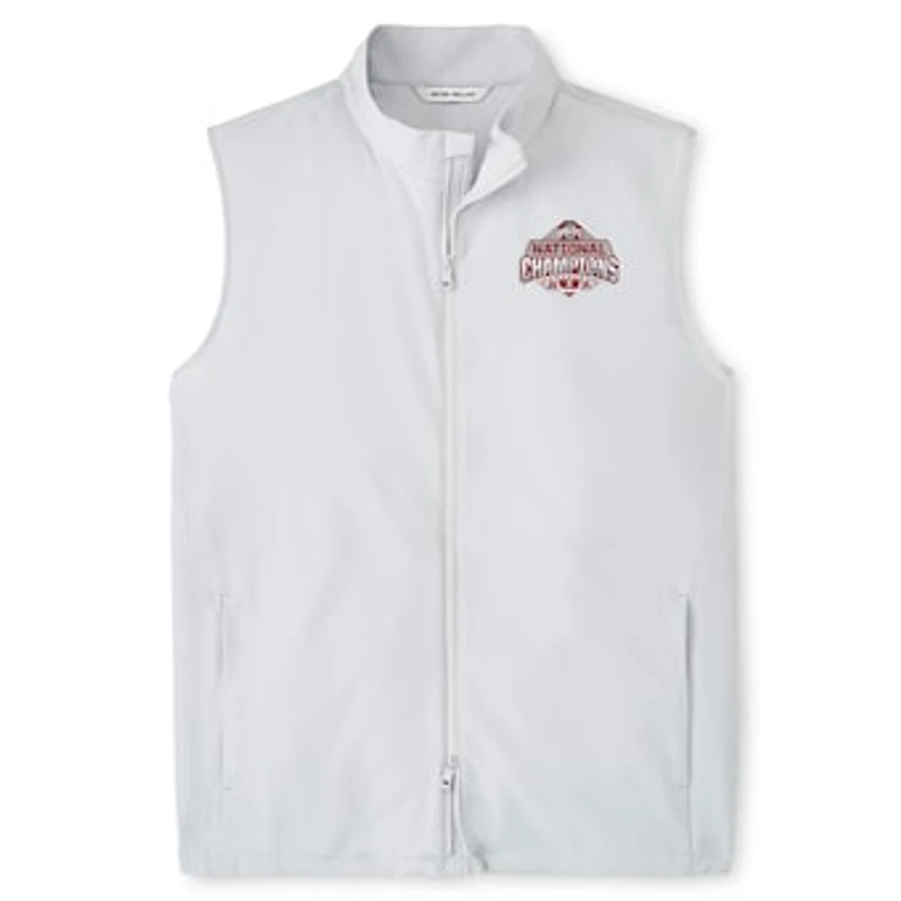 Men's Peter Millar White Ohio State Buckeyes College Football Playoff 2024 National Champions Dunes Full-Zip Vest