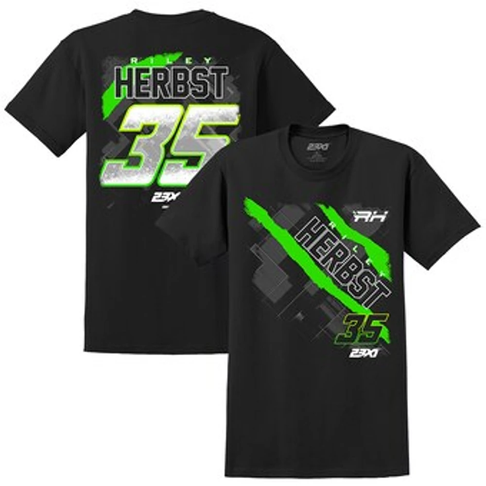 Men's 23XI Racing  Black Riley Herbst Name & Number T-Shirt