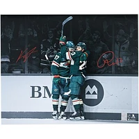 Kirill Kaprizov & Marco Rossi Minnesota Wild Autographed 16" x 20" Spotlight Celebration Photograph