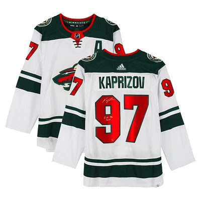 Kirill Kaprizov Minnesota Wild Autographed White adidas Authentic Jersey with "Kirill The Thrill" Inscription