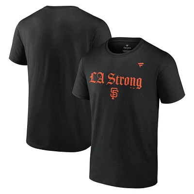 Unisex Fanatics  Black San Francisco Giants LA Strong T-Shirt