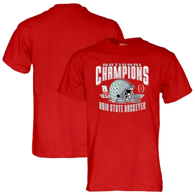 Men's Blue 84  Scarlet Ohio State Buckeyes College Football Playoff 2024 National Champions T-Shirt