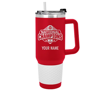 Great American Products Scarlet Ohio State Buckeyes College Football Playoff 2024 National Champions Personalized 40oz. Colossus Travel Tumbler