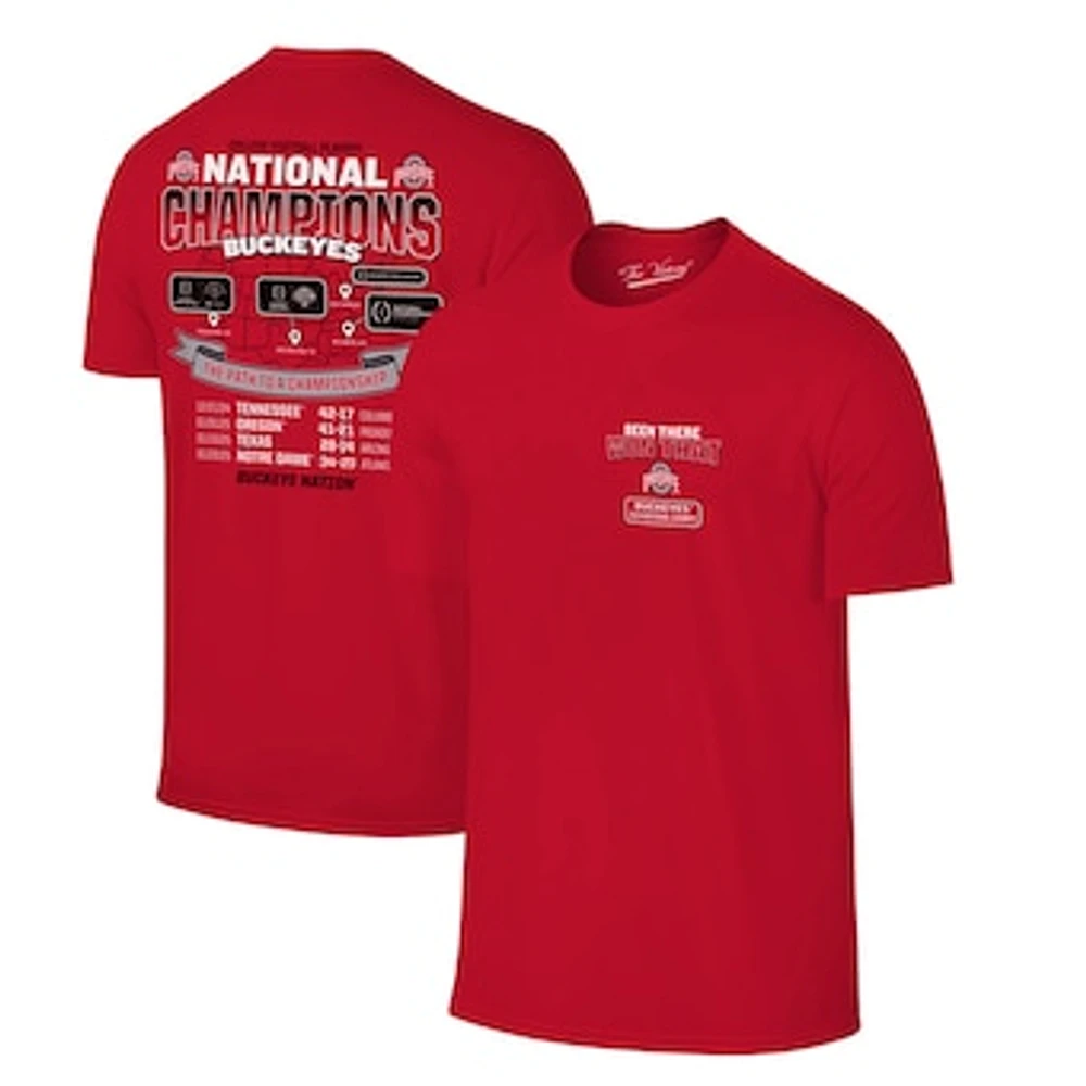 Youth Scarlet Ohio State Buckeyes College Football Playoff 2024 National Champions Tour T-Shirt