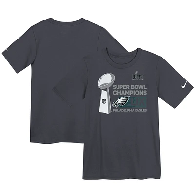 Preschool Nike  Anthracite Philadelphia Eagles Super Bowl LIX Champions Locker Room Trophy Collection T-Shirt