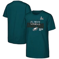 Youth Fanatics  Midnight Green Philadelphia Eagles Super Bowl LIX Champions Iconic Victory T-Shirt