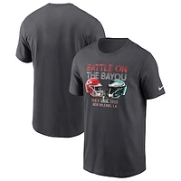 Youth Nike Anthracite Kansas City Chiefs vs. Philadelphia Eagles Super Bowl LIX Matchup Final Battle T-Shirt