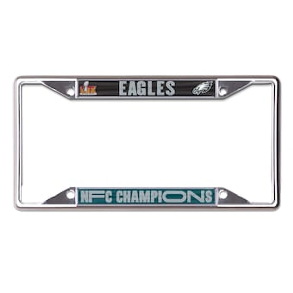 WinCraft Philadelphia Eagles 2024 NFC Champions Laser Cut Metal License Plate Frame