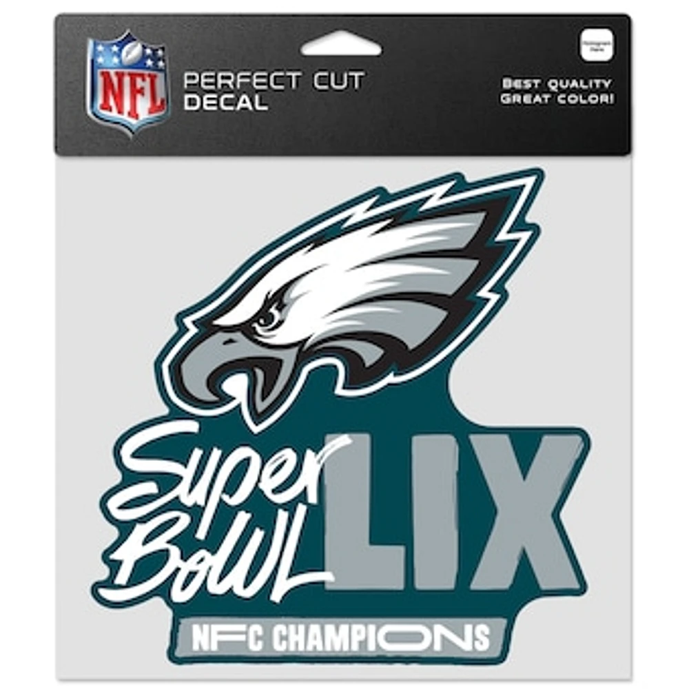 WinCraft Philadelphia Eagles 2024 NFC Champions 8" x 8" Perfect Cut Decal