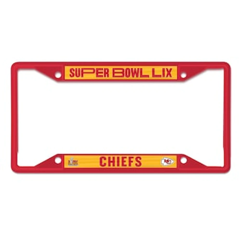 WinCraft Kansas City Chiefs Super Bowl LIX Laser Cut Metal License Plate Frame