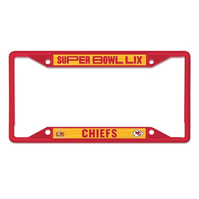 WinCraft Kansas City Chiefs Super Bowl LIX Laser Cut Metal License Plate Frame