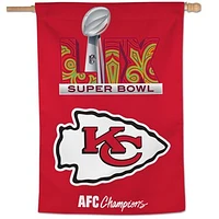 WinCraft Kansas City Chiefs 2024 AFC Champions 28" x 40" Single-Sided Vertical Banner