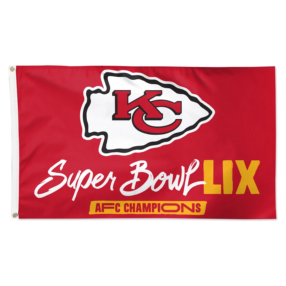 WinCraft Kansas City Chiefs 2024 AFC Champions 3' x 5' Single-Sided Deluxe Flag