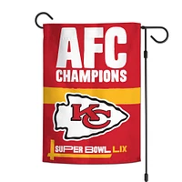 WinCraft Kansas City Chiefs 2024 AFC Champions 12'' x 18'' Double-Sided Garden Flag