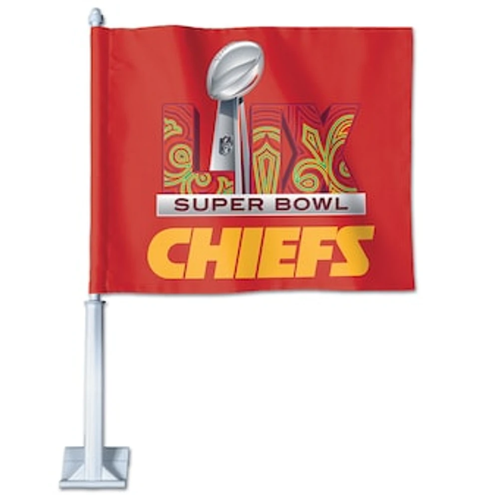 WinCraft Kansas City Chiefs 2024 AFC Champions 11.75" x 14" Double-Sided Car Flag