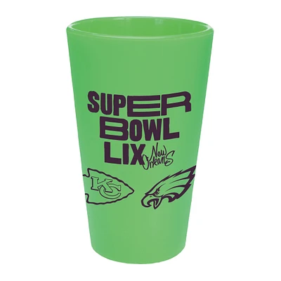 WinCraft Kansas City Chiefs vs. Philadelphia Eagles Super Bowl LIX Matchup 16oz. Silicone Pint Glass