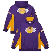 Men's Mitchell & Ness Purple Los Angeles Lakers Hardwood Classics Team Origins Fleece Pullover Hoodie