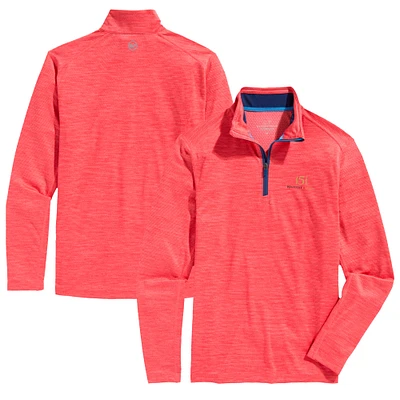 Men's Vineyard Vines Red Kentucky Derby 151 Sankaty Quarter-Zip Sweatshirt