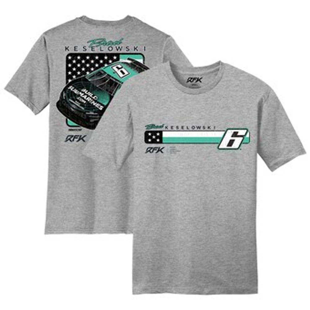 Men's RFK Racing Heather Gray Brad Keselowski BuildSubmarines.com Car T-Shirt