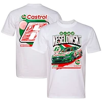 Men's RFK Racing White Brad Keselowski Castrol Car T-Shirt