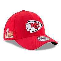 Men's New Era Red Kansas City Chiefs Super Bowl LIX Side Patch 39THIRTY Flex Hat