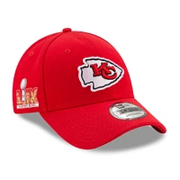 Men's New Era Red Kansas City Chiefs Super Bowl LIX Side Patch 9FORTY Adjustable Hat