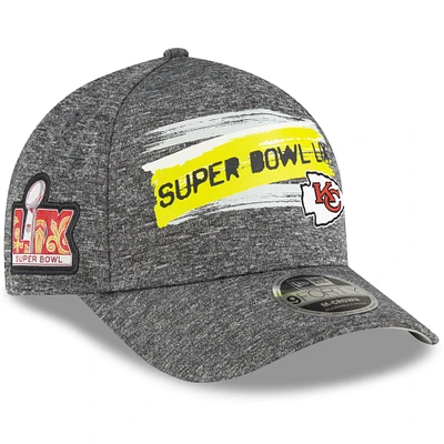 Men's New Era Gray Kansas City Chiefs Super Bowl LIX 9FORTY A-Frame Adjustable Hat