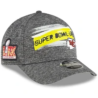 Men's New Era Gray Kansas City Chiefs Super Bowl LIX 9FORTY A-Frame Adjustable Hat