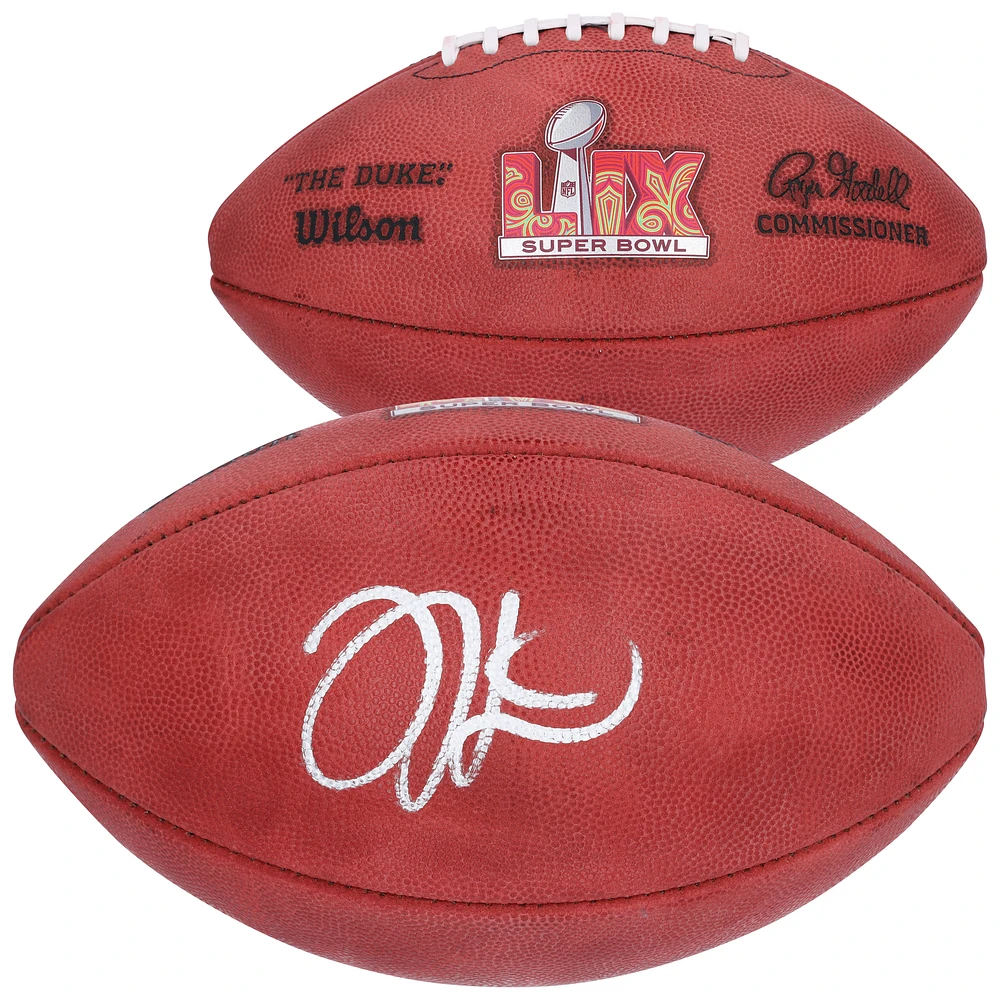 Jalen Hurts Philadelphia Eagles Autographed Super Bowl LIX Wilson Duke Football