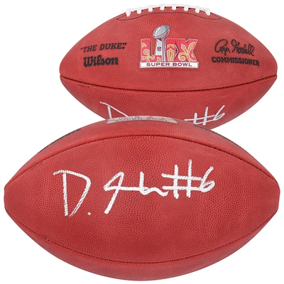 DeVonta Smith Philadelphia Eagles Autographed Super Bowl LIX Wilson Duke Football