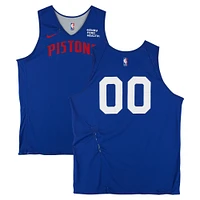 Ron Holland II Detroit Pistons Practice-Used #00 Blue/Gray Nike Reversible Jersey from the 2024-25 NBA Season - Size XLT