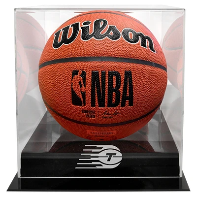 Toronto Tempo Blackbase Team Logo Basketball Display Case with Mirrored Back