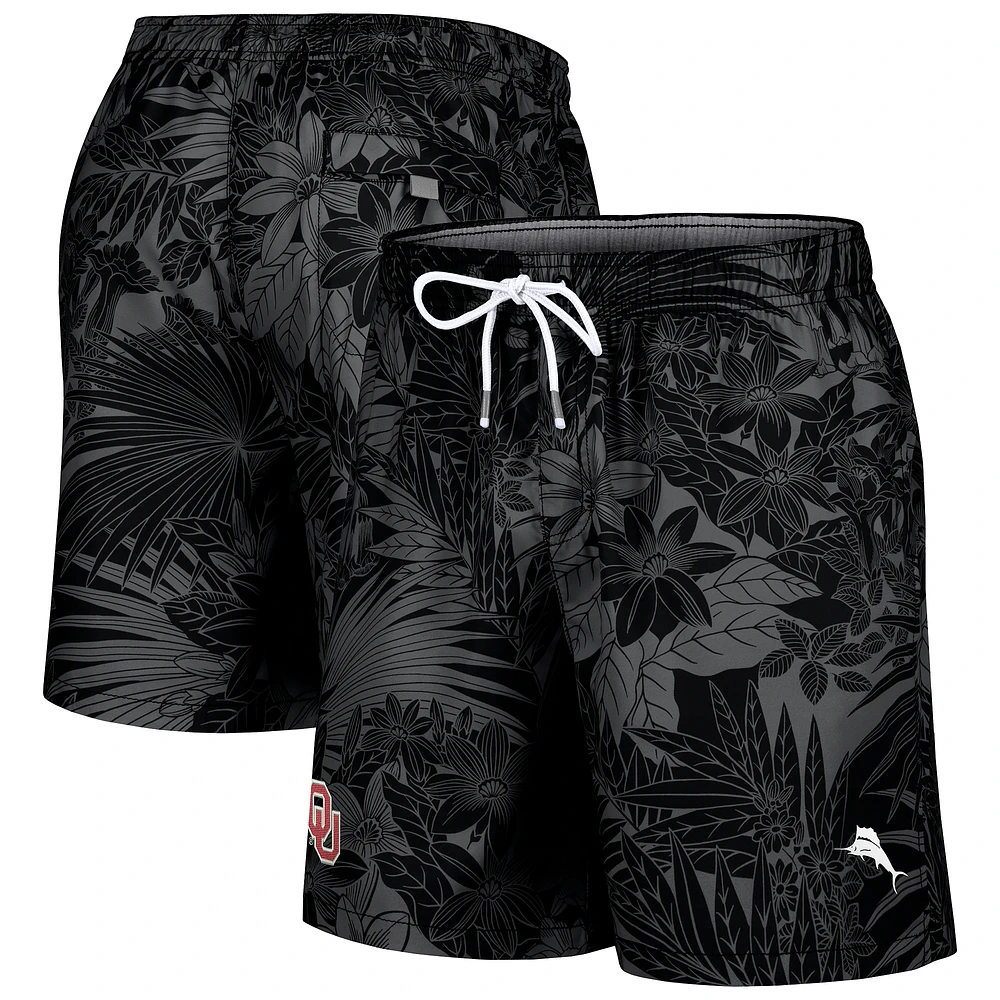 Men's Tommy Bahama Black Oklahoma Sooners Santiago Palms Board Shorts