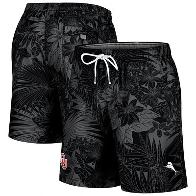 Men's Tommy Bahama Black Oklahoma Sooners Santiago Palms Board Shorts