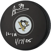 Alex Nedeljkovic Pittsburgh Penguins Autographed Hockey Puck with "1G-1A 1/17/25" Inscription