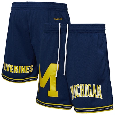 Men's Mitchell & Ness  Navy Michigan Wolverines Team Origins Mesh Shorts